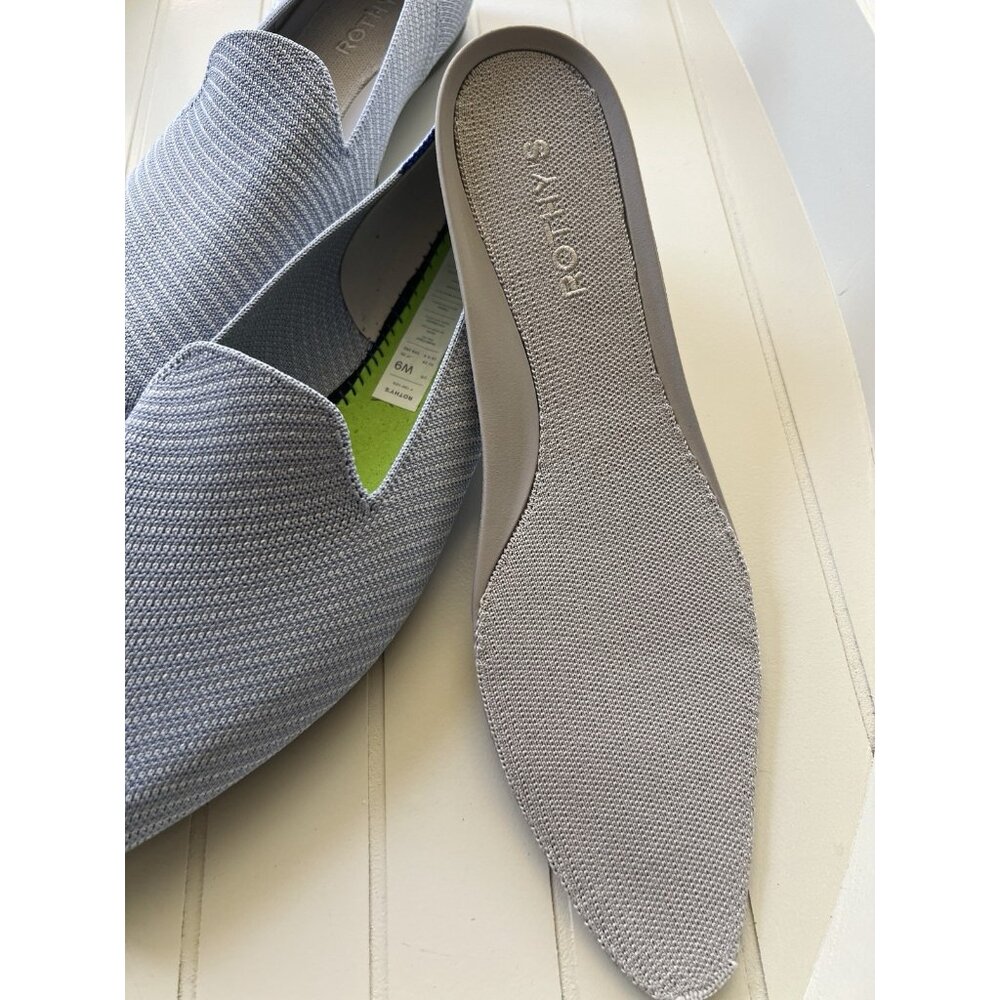 Rothy's Slip On Loafer Walking Shoes Light Periwinkle Blue Size 9 - Picture 2 of 11
